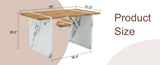 Natural Wood Grain MDF Dining Table - 55"x31.5" Stable Design.Suitable For Various Modern Home Decor W2920P232766