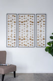 Set of 3 Metal Decorative Wall Art with Black Frame, Wall Decor for Living Room Bedrrom Entryway W2078130317