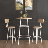 Bar table, equipped with 2 bar stools , with backrest and partition W57868876