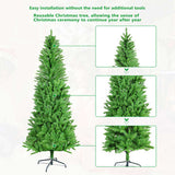 7ft artificial Christmas tree, 1028 branches, 84 inches high, flame retardant PVC, Green 00440339