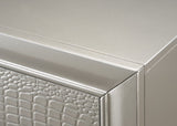 1pc Modern Glam Style Champagne Finish Glam Seven Drawer Dresser Embossed Crocodile Pattern Wooden B011P217892