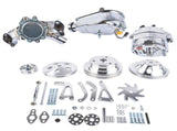 Front Pulley Bracket Kit with Alternator Power Steering Long Water Pump Fit for Chevy SBC 283 327 76516998