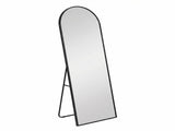 59" Full Length Mirror Floor Standing, Anti-Rust Aluminum Frame, Arch, Black 69849977