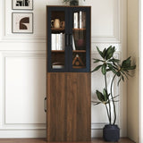 70.87" H Display Storage Cabinet , 4 Tier multi-functional pull-out multi-tier storage shelf & 2 W331P295246
