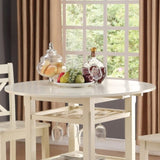 Cream 2-Shelf Counter Height Table B062P209317