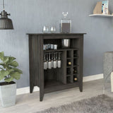 Essential Bar Cabinet, One Open Shelf, Six Built-in Wine Rack, One Drawer -Espresso B20091857