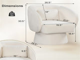 360&deg Swivel Barrel Chair - Plush UpholsteryLumbar Pillow, 400lbs Capacity, Beige 42001744