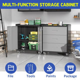Heavy-Duty Metal Garage Storage Cabinet with Wheels - Sturdy and Durable Tool Storage Cabinet for T2398P222831