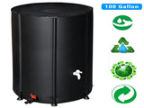 100 Gallon Folding Rain Barrel Water Collector Black 05078177