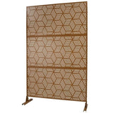 Outdoor & Indoor Privacy Metal Privacy 76" H48" W, Freestanding Decorative Privacy W465P193272