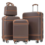 Hardshell Luggage Sets 4 Pieces 20"24"28" Luggages and Cosmetic Case Spinner Suitcase with TSA N732P170218O