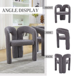 COOLMORE Contemporary Designed Velvet Fabric Upholstered Accent/Dining Chair /Barrel Side Chairs W395P224765