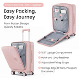Luggage Sets 3 Piece, Expandable Carry On Luggage with TSA Lock Airline Approved, 100% PC W2098P189947