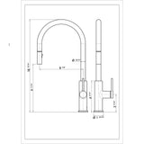 DAX Single Handle Pull Down Kitchen Faucet Matt Black Finish B2702P227004