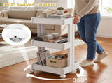 3 -Tier DIY Rolling Storage Cart,15.5" 14.5" 30" with Detachable Ventilated Trays for Kitchen & 75119826