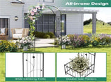 Multifunctional Outdoor Trellis - Climbing Vines SupportFlower/Vegetable Planters, 80"x20"x86" 27749478