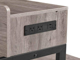59 inch bar table, dining table, sofa table with power socket and LED light, 3 saddle stools, W2972P313230