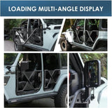 Tube Doors Tubular Half Doors with Side View Mirror Compatible with 2018-2024 Jeep Wrangler JL JLU & W2801P233183