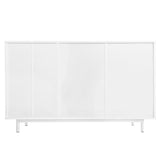 U_STYLE Wave Pattern Storage Cabinet with 2 Doors and 2 Drawers, Adjustable, Suitable for WF317509AAK