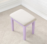 ZNTS Makeup Vanity Table and Stool Set, Purple 19486875