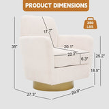 360 degree rotation armchair cotton linen skin friendly fabric ergonomic design living room chair W2113P235593