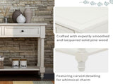 Series Console Table Traditional Design with Two Drawers and Bottom Shelf 26897015