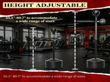 Black 64-81in Adjustable Free Standing Punching Bag Suction Cup Speed Reaction Bar Station for Home 59711389
