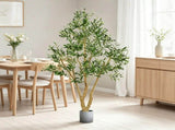 6FT Artificial Olive Tree, Natural Wood Trunk Realistic Leaves, Faux Indoor Plant for Home, Office 08626207