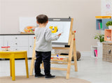Kids Art Easel - Whiteboard/BlackboardPaper Roll, 5-Gear Height , NatureGrey 60264452