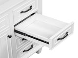 36 Inch Bathroom Vanity with Ceramic Sink Top, Solid Wood Frame, MDF & Poplar Cabinet, Flip Drawers, N725P336554K
