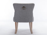 Nikki Collection Modern, High-end Tufted Solid Wood Contemporary Flax Upholstered Linen Dining Chair W114368384