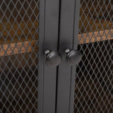 Salon Storage Cabinet with Open Shelves and Hair Dryer Holders, Vintage Brown W2181P149722