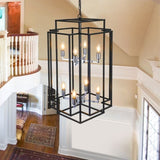 (Same as W1340142525/L1018-C) 8-Lights Lantern Tiered Pendant Light Fixtures, Industrial Farmhouse W1340P206663