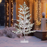 4ft Pine Tree Shape PE Material 48 Branches Green Flocking 325 Lights Warm White Two-color 8 Modes 52774934