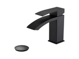 Waterfall Spout Bathroom Sink Single Handle Faucet with Pop-Up Drain 10093036