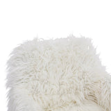 HengMing Modern Faux fur home office chair, fluffy chair for girls, makeup vanity Chair W21234444