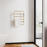 18.7" Heated Towel Rack for Bathroom,Wall Mounted with Intelligent Touch Screen Timer, 6-Bar Towel T3177P305027