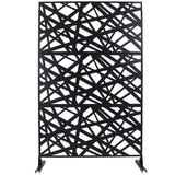 Outdoor & Indoor Privacy Metal Privacy 76" H48" W, Freestanding Decorative Privacy W465P193273