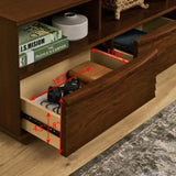 63" Mid-Century Modern TV Stand for TVs up to 75", Thick Sturdy Farmhouse Entertainment Cabinet, W1801P288509