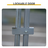 13.1x9.8x6.5ft Large Metal Chicken Coop with Run, Walk-in Poultry Cage with Waterproof Cover & Arc 87088586