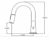 8-Inch Widespread Lavatory Faucet, 2-Handle 3-Hole with Pop-Up Drain and 360&deg Pull-Down Sprayer, 07799121