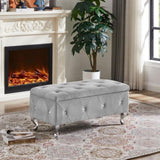 ZNTS Storage Bench, Flip Top Entryway Bench Seat with Safety Hinge, Storage Chest with Padded Seat, Bed W135964053