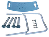 Bath Chair, Blue, Square Seat, PE Blow-molded Board & Aluminum Tube 32406010