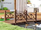 4.7ft Garden Bridge Arc Wood Footbridge Decorative Pond Bridge 10742969