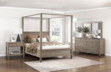 Gray Oak Finish Classic Transitional Bedroom Furniture 1pc Nightstand of 2 Drawers Open Bottom Shelf B011P210715