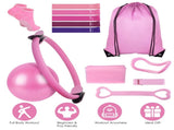 14Pcs All-in-One Pilates Kit, Pilates Ring Yoga Ball Resistance Bands Set with Carry Bag, Full Body 65421013