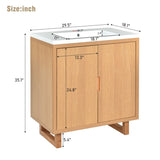 30" Bathroom vanity Set with Sink, Combo Cabinet, Bathroom Storage Cabinet, Solid Wood Frame WF319594AAA