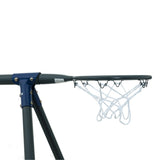XNS052 grey and blue interesting six function swingset with net swing metal plastic safe swing set W1711142347