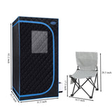 Portable Black Full Size Steam Sauna tentPersonal Home Spa, with Steam Generator, Remote Control, W782109843
