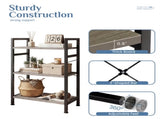 3 Tier Bookshelf, Free Standing Shelf, Bookcase Shelf Storage Organizer, Industrial Book Shelves for 86397148